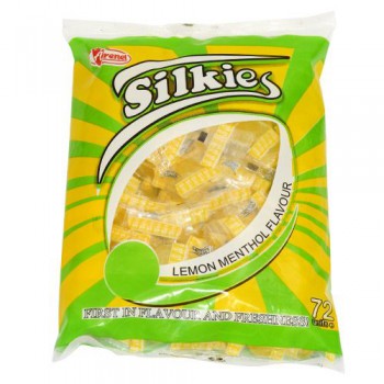 SWE006 - Silkies Lemon Menthol 40 x 72 x 40
A smooth hard boiled sweet with a refreshing strong Lemon Menthol flavour.