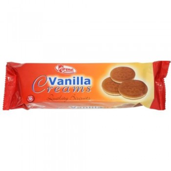 BIS023 - Vanilla Creams 12 x 125g x 200
The All Time traditional Vanilla flavoured Cream biscuit, a Family Winner.