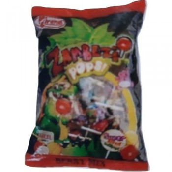 SWE013 - Zambezi Pops Berry Mix 16 x 48 x 40
﻿Ball Lollipop with a variety of Berry flavours with a chewy centre.